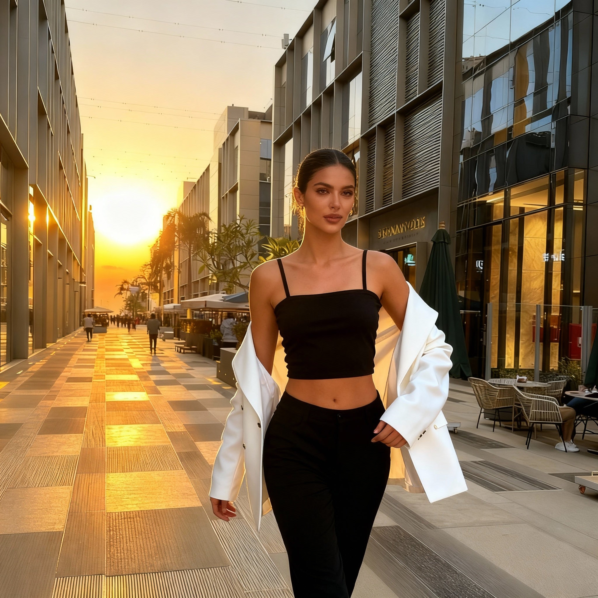 Black Ribbed Cropped Tank Top – Minimal Essential