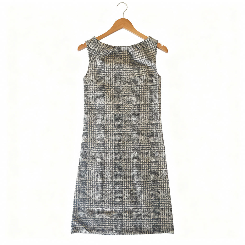 Classic Sleeveless Tweed Pencil Dress