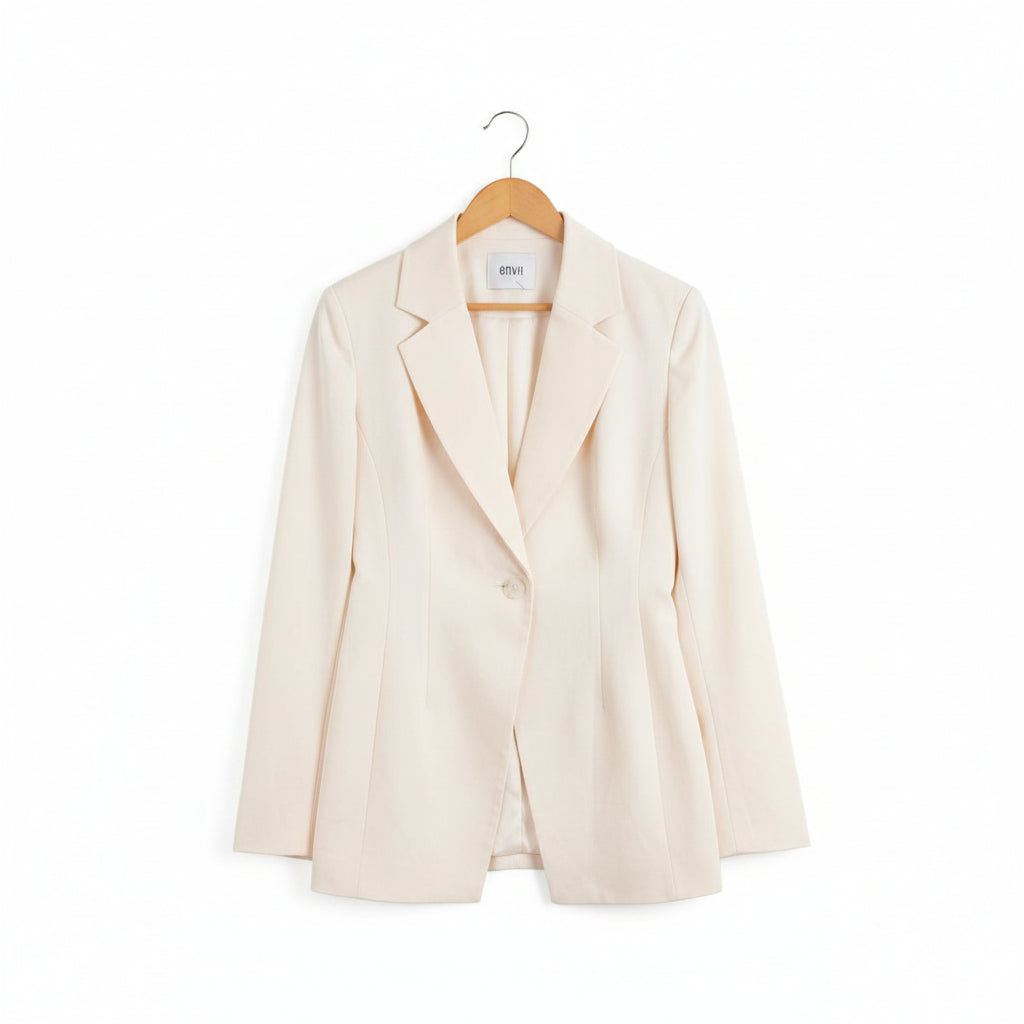 Elegant Cream Tailored Blazer