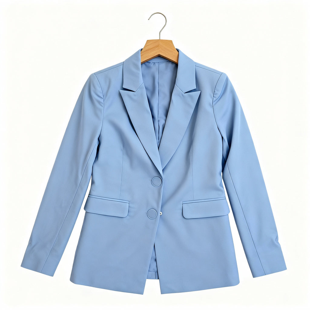 Classic Light Blue Tailored Blazer for Women
