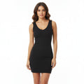Classic Black V-Neck Bodycon Mini Dress